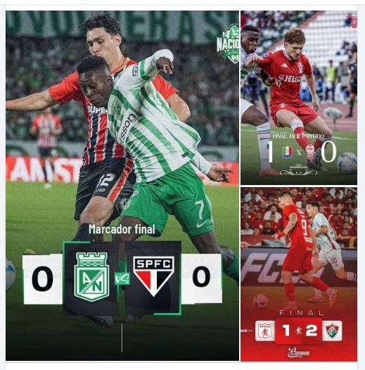 *NUESTROS EQUIPOS COLOMBIANOS Y LOS RESULTADOS DE A NOCHE EN TORNEOS SUDAMERICANOS*