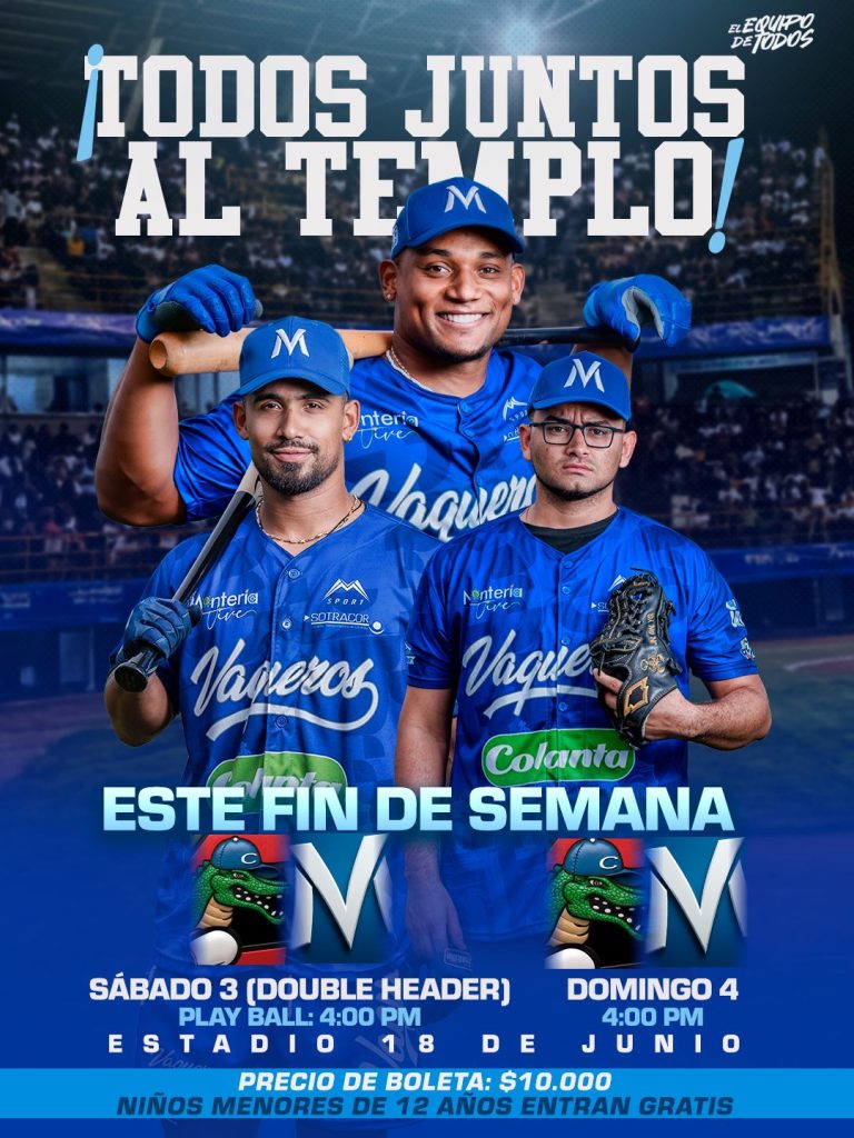 Para este fin de semana todos están invitados al estadio 18 de Junio a ver a nuestros Vaqueros.