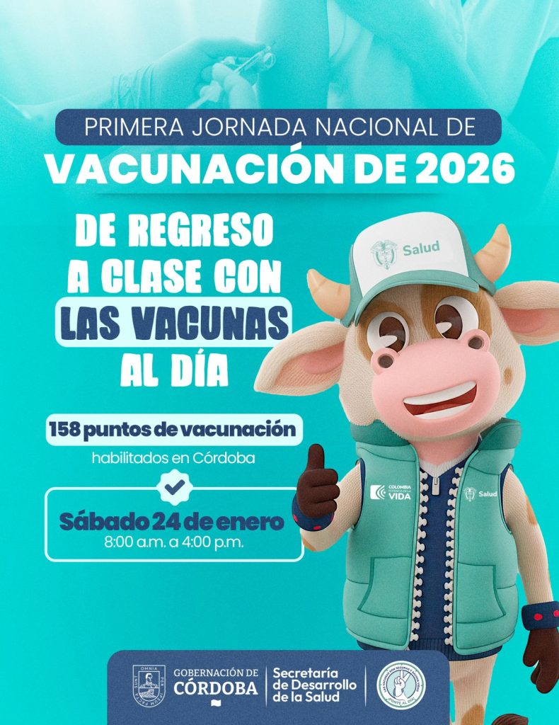 Primera Jornada Nacional de Vacunación de 2026. Córdoba activa 158 puntos.
