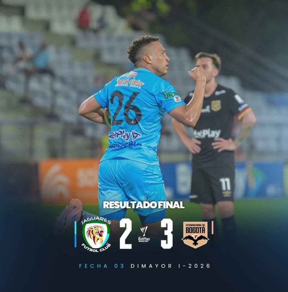 Internacional aplastaba a Jaguares en su propia casa 3-0, el felino se recuperó, alcanzó a descontar, pero no le alcanzó y cede tres puntos en el Jaraguay.