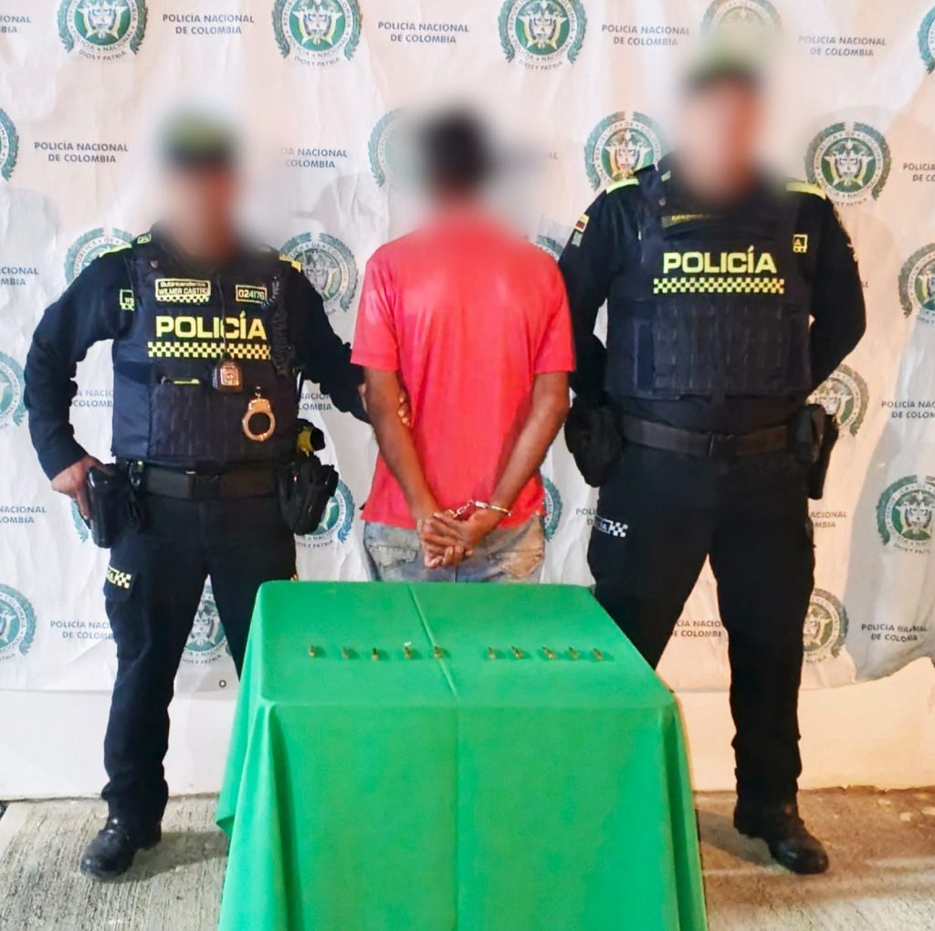 Este sujeto fue capturado en Cereté con munición ilegal.