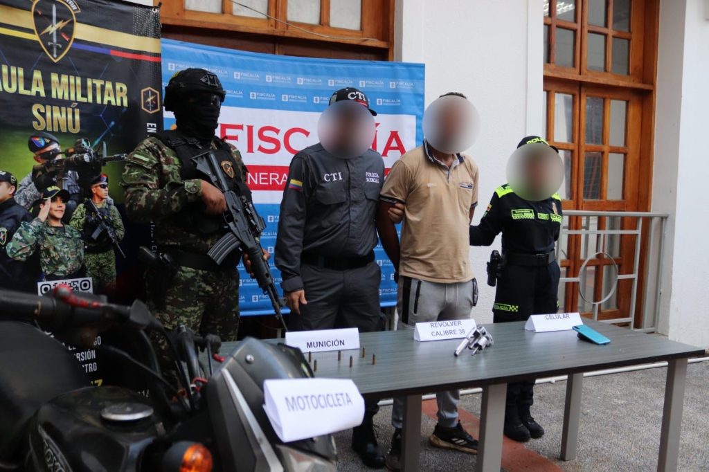 Capturado en Montería alias Risa o el Negro, presunto jefe de sicarios del grupo armado Clan del Golfo.