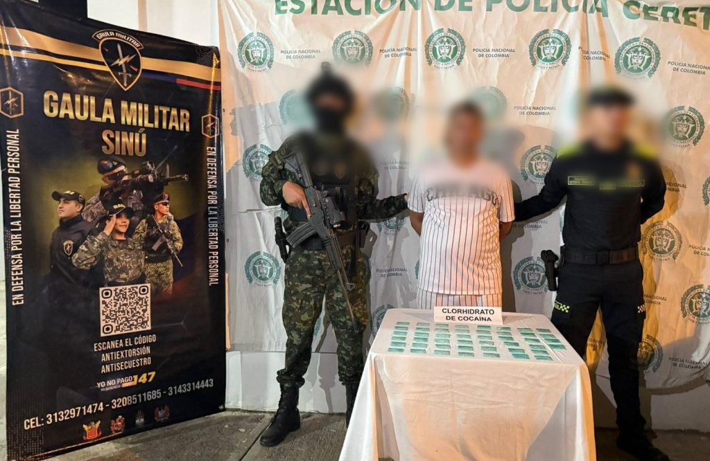 En Montería capturan al Panadero, se encargaba de la comercialización de estupefacientes al servicio del clan del golfo.